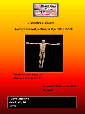 Evento l'essere e l'Essere 28 dicembre Parma