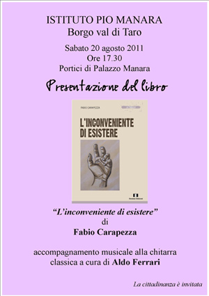 Presentazione libro "L'inconveniente di esistere" a Borgotaro